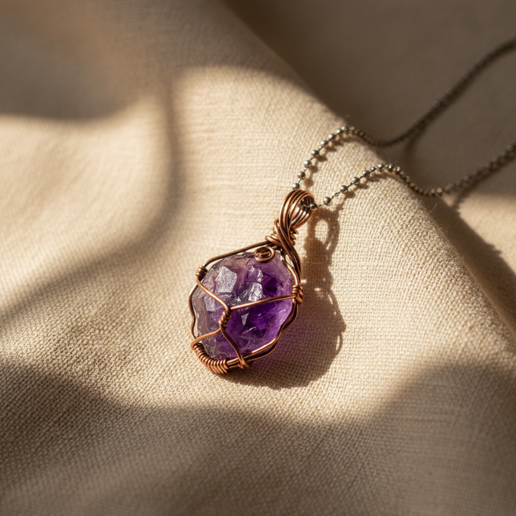 Amethyst Crystal Pendant - Reference Aligned