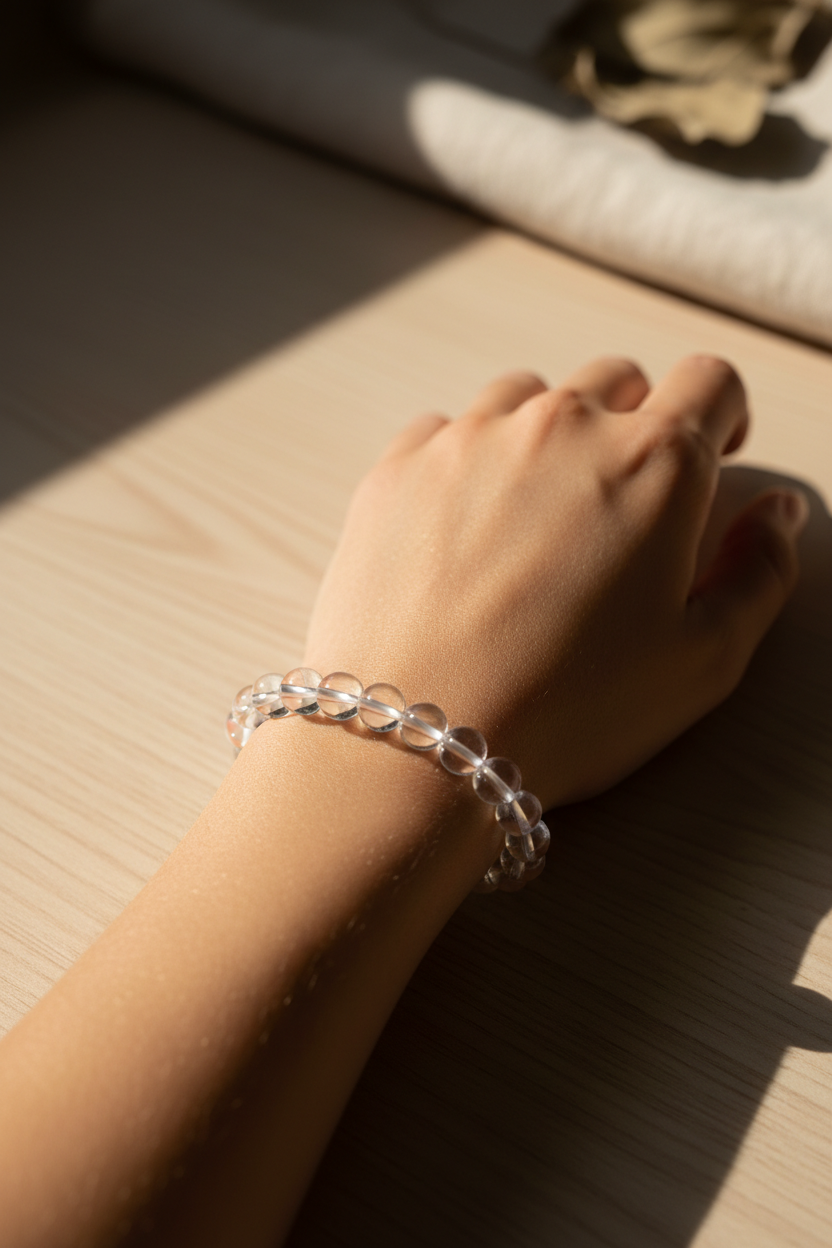Clear Quartz Bracelet Lifestyle - Reference Aligned