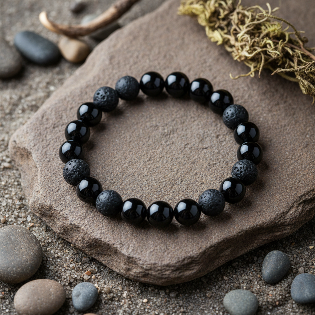 Grounding Bracelet - Flat Lay Composition